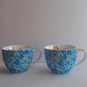 Lily Pulitzer Ceramic Mugs (Set of 2) - Blue
